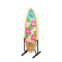 Animal Crossing Items Surfboard Hibiscus flowers