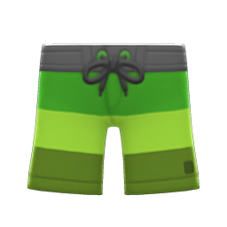 Animal Crossing Items Surfing Shorts Green
