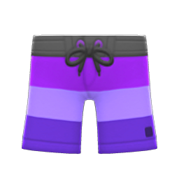 Animal Crossing Items Surfing Shorts Purple