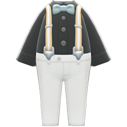 Animal Crossing Items Suspender Outfit Black