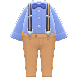 Animal Crossing Items Suspender Outfit Blue