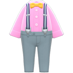 Animal Crossing Items Suspender Outfit Pink