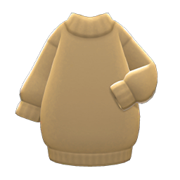 Animal Crossing Items Sweater Dress Beige