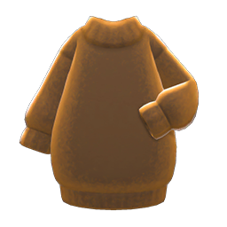 Animal Crossing Items Sweater Dress Dark brown