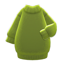 Animal Crossing Items Sweater Dress Olive