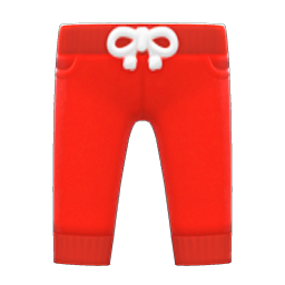 Animal Crossing Items Sweatpants Red