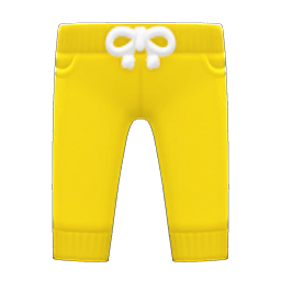 Animal Crossing Items Sweatpants Yellow
