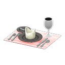 Animal Crossing Items Table Setting Black / Pink