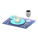 Animal Crossing Items Table Setting Light blue / Navy blue