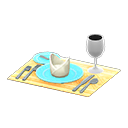 Animal Crossing Items Table Setting Light blue / Orange