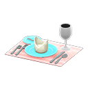 Animal Crossing Items Table Setting Light blue / Pink