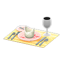 Animal Crossing Items Table Setting Pink / Orange
