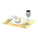Animal Crossing Items Table Setting White / Orange