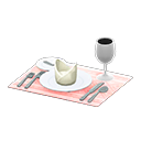 Animal Crossing Items Table Setting White / Pink