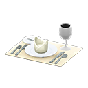 Animal Crossing Items Table Setting White / White