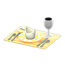 Animal Crossing Items Table Setting Yellow / Orange