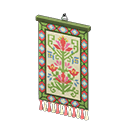 Animal Crossing Items Tapestry Floral