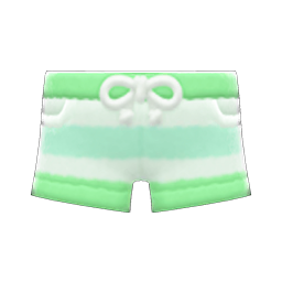 Animal Crossing Items Terry-cloth Shorts Green