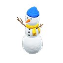 Animal Crossing Items Three-tiered Snowperson Blue