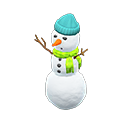 Animal Crossing Items Three-tiered Snowperson Light blue