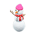 Animal Crossing Items Three-tiered Snowperson Pink