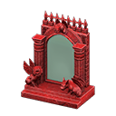 Animal Crossing Items Throwback Gothic Mirror Red