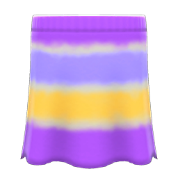 Animal Crossing Items Tie-dye Skirt Purple