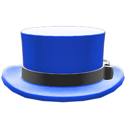 Animal Crossing Items Top Hat Blue