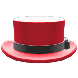 Animal Crossing Items Top Hat Red