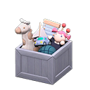 Animal Crossing Items Toy Box Gray