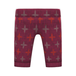 Animal Crossing Items Traditional Monpe Pants Dark red
