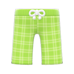 Animal Crossing Items Traditional Suteteko Pants Yellow-green