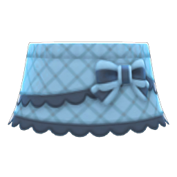 Tweed Frilly Skirt Blue