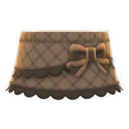 Animal Crossing Items Tweed Frilly Skirt Brown