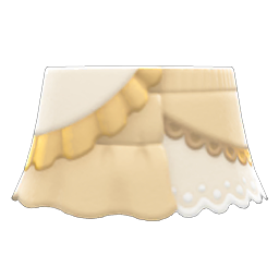Animal Crossing Items Upcycled Skirt Beige