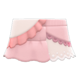 Animal Crossing Items Upcycled Skirt Pink