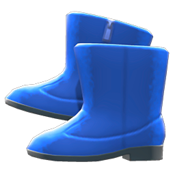 Velour Boots Blue