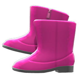 Animal Crossing Items Velour Boots Ruby red