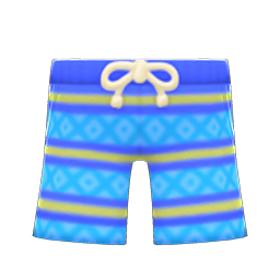 Animal Crossing Items Vibrant Shorts Blue