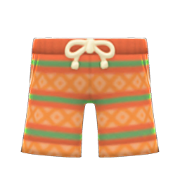 Animal Crossing Items Vibrant Shorts Orange