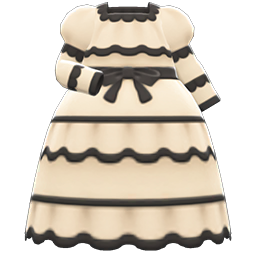 Animal Crossing Items Victorian Dress Beige
