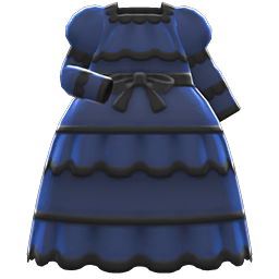 Animal Crossing Items Victorian Dress Navy blue