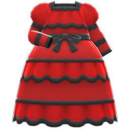 Animal Crossing Items Victorian Dress Red