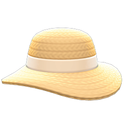 Animal Crossing Items Wide-brim Straw Hat Beige