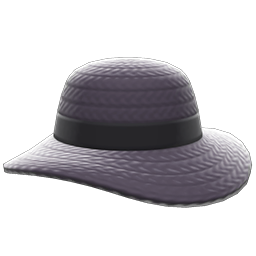 Animal Crossing Items Wide-brim Straw Hat Black