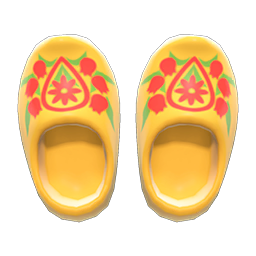 Animal Crossing Items Wooden Clogs Yellow