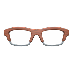 Animal Crossing Items Wooden-frame Glasses Brown