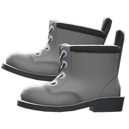 Animal Crossing Items Work Boots Gray