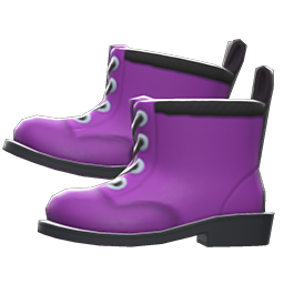 Animal Crossing Items Work Boots Purple