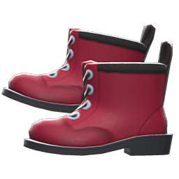 Animal Crossing Items Work Boots Red